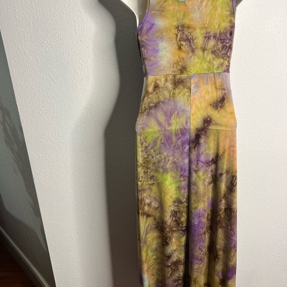 ONE WORLD Purple and Brown Embellished Ruched Sundress - Picture 6 of 6